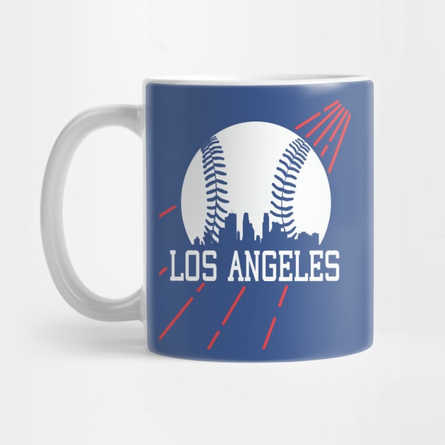 Vintage Los Angeles LA Skyline Baseball Sunshine For Gameday by justiceberate